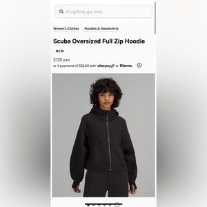 💗BRAND NEW💗 Oversized Full Zip Scuba from Lululemon